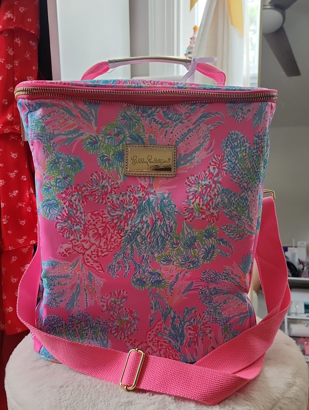 Lilly Pulitzer Pink Floral Insulated Cooler Bag